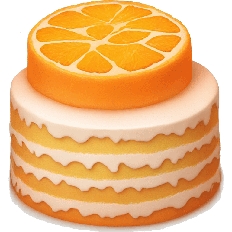 only orange colored cake emoji