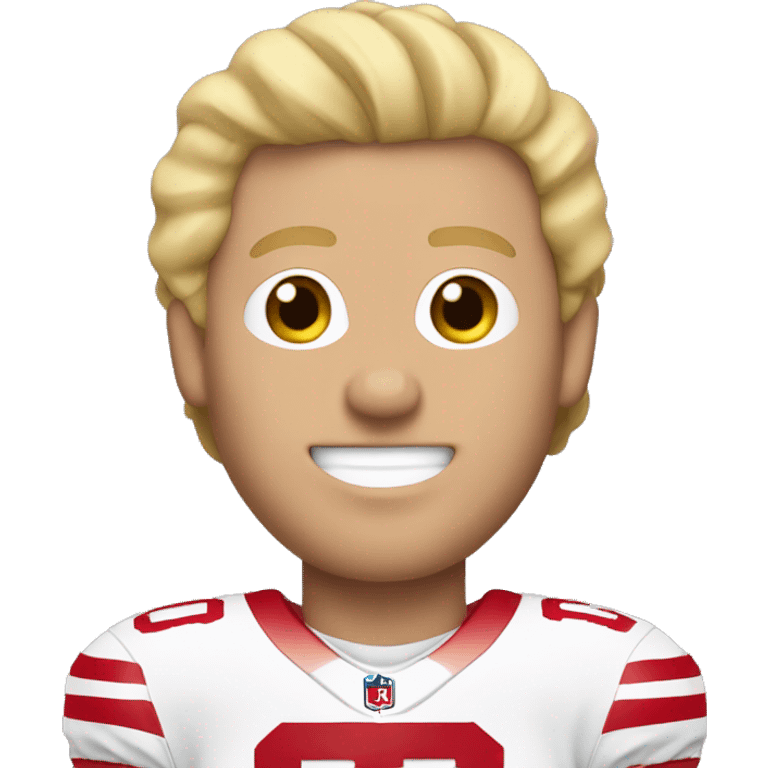 49ers fan man with blonde hair  emoji