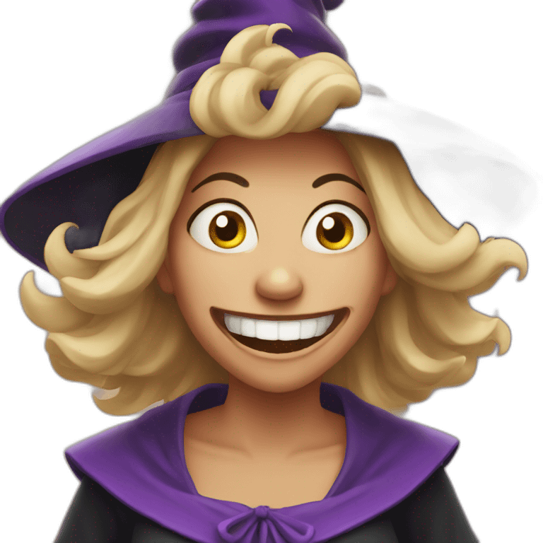 Witch with a bad laugh emoji