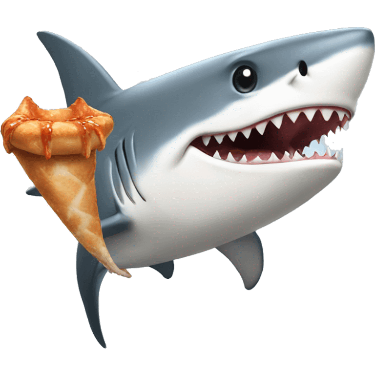 Shark eating a chicken wing  emoji