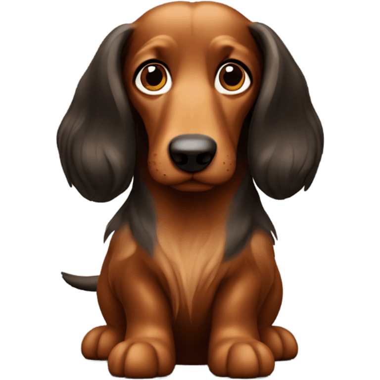 Long haired sausage dog emoji