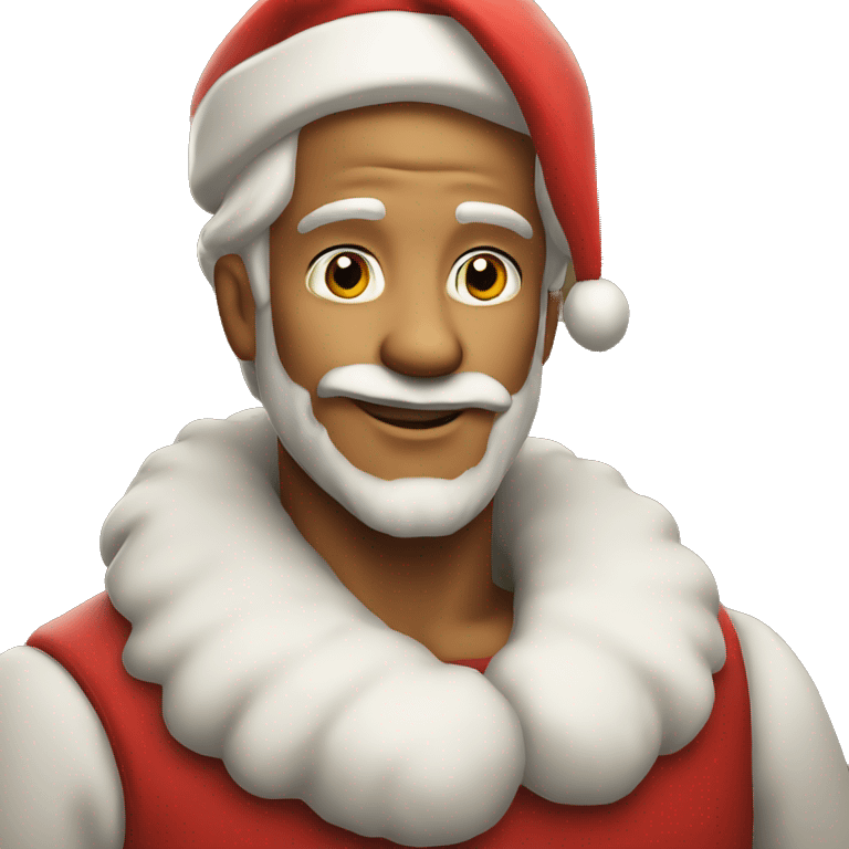 Extremely handsome santa clause emoji