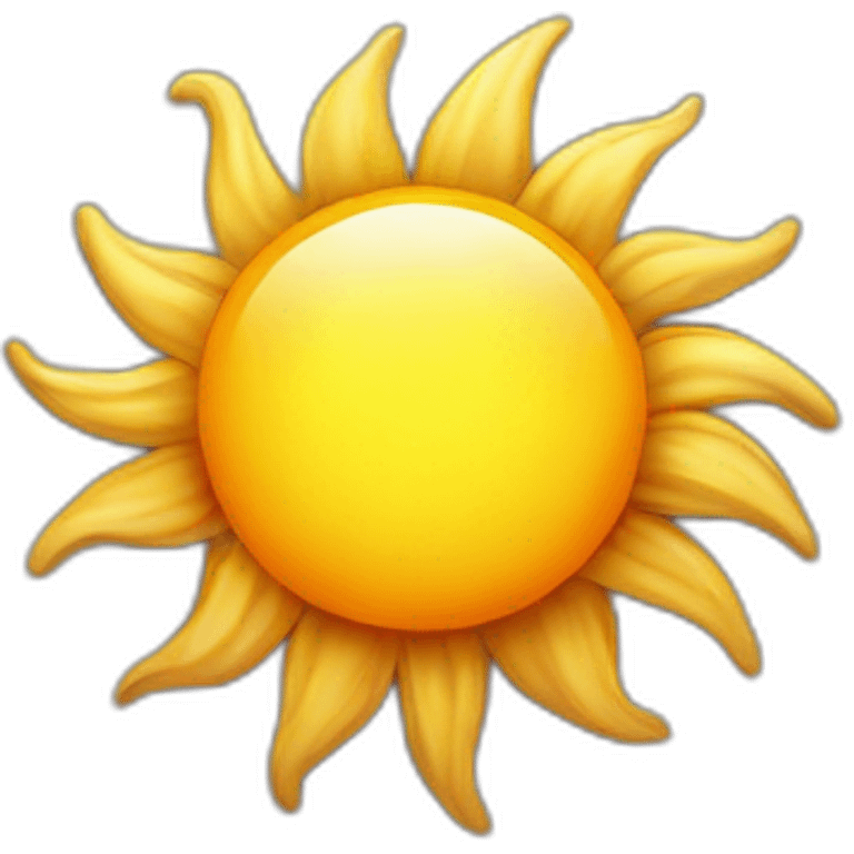 Realistic sun emoji