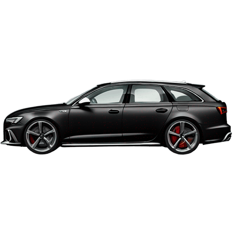 Black Audi RS6 goat driving  emoji