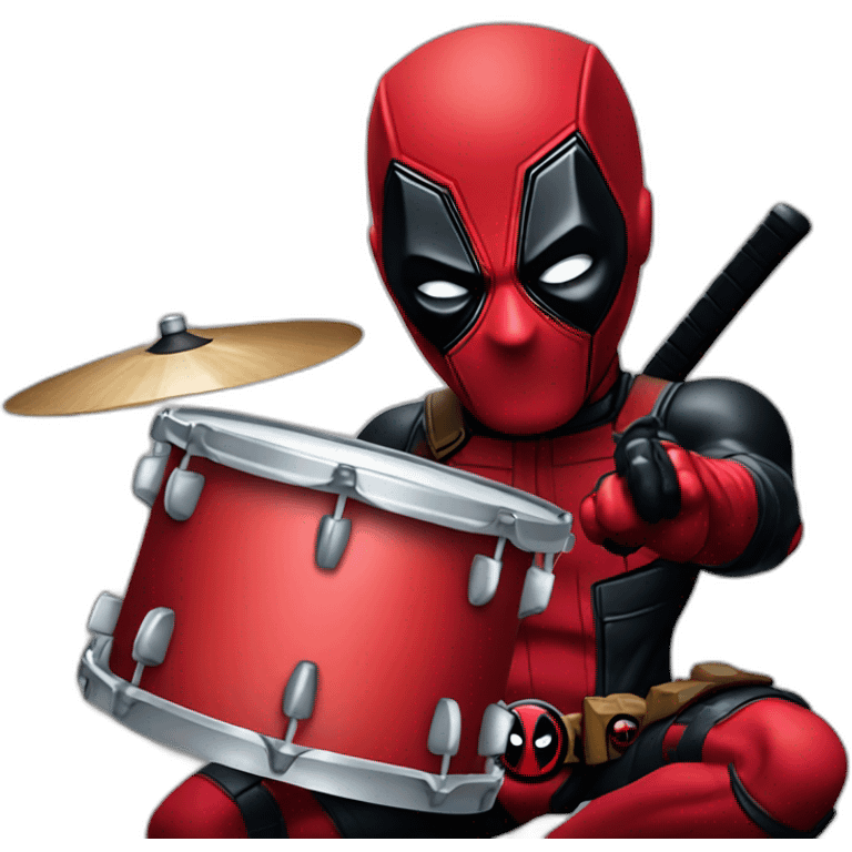 deadpool making drums emoji