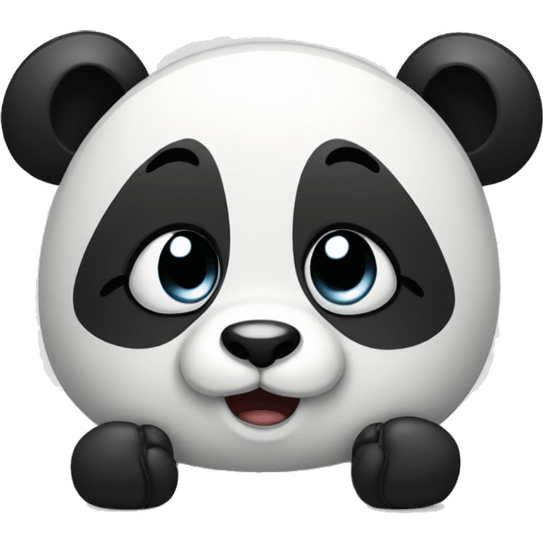 Crying cute panda emoji