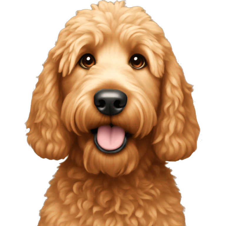 golden doodle named copper  emoji