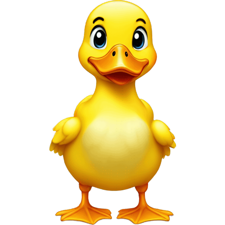 A squawking yellow duckling feels intense love emoji