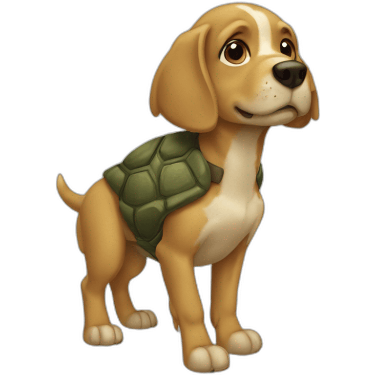 Chien sur tortues emoji