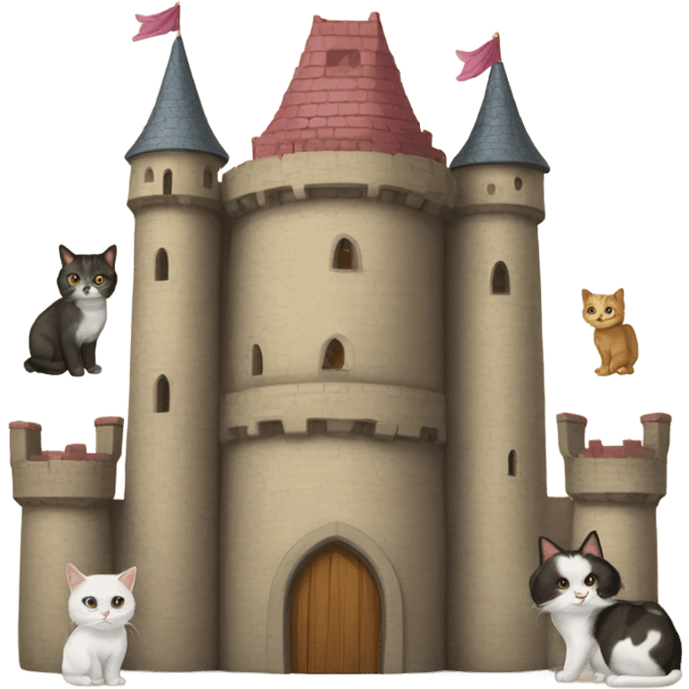 Castle made of cats emoji