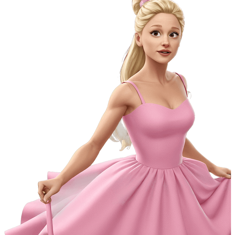 blonde girl in pink dress emoji