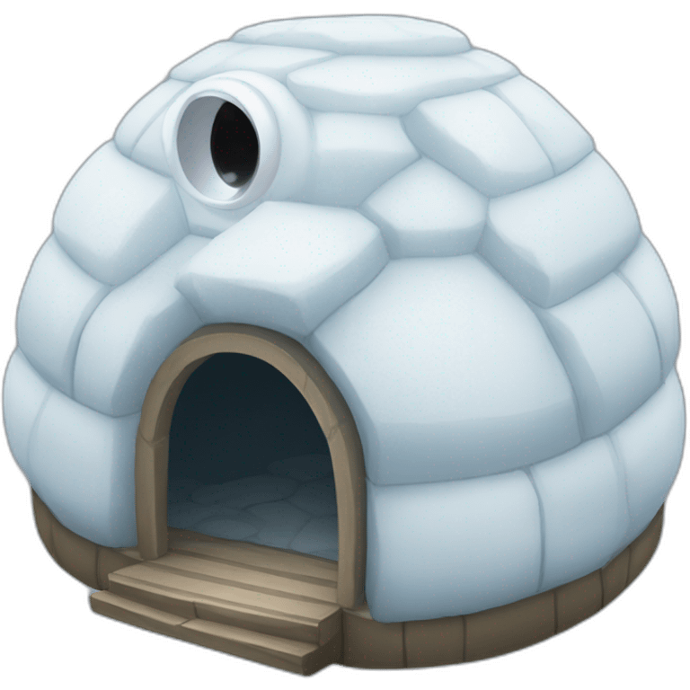 2 eyes igloo looking  emoji