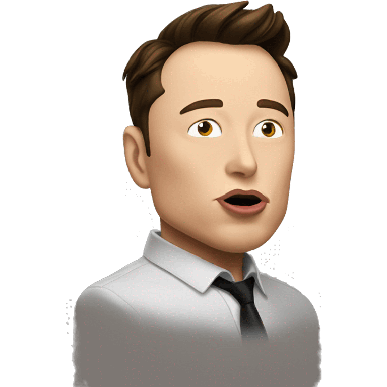 Elon musk kiss face emoji