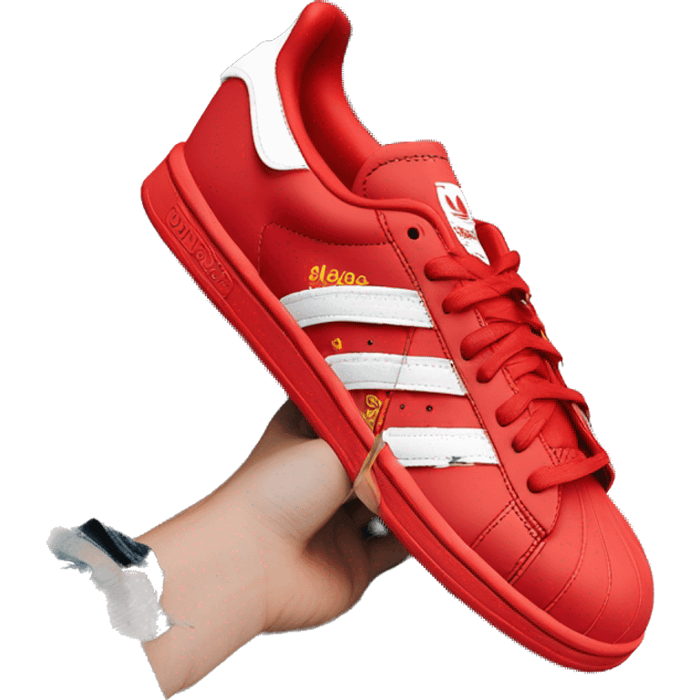 Adidas shoes cute red￼ emoji