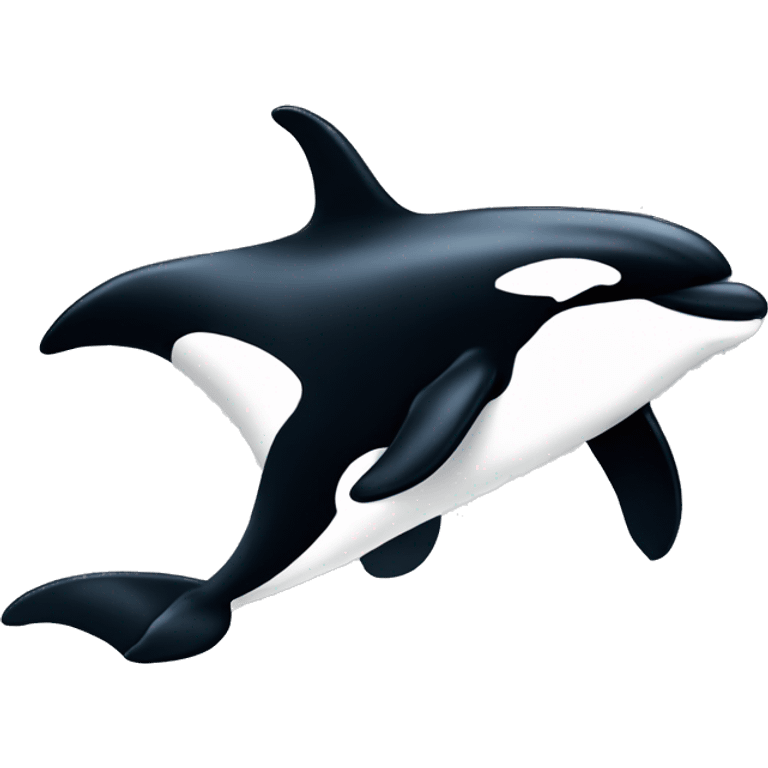 Killer Whale tail line art emoji