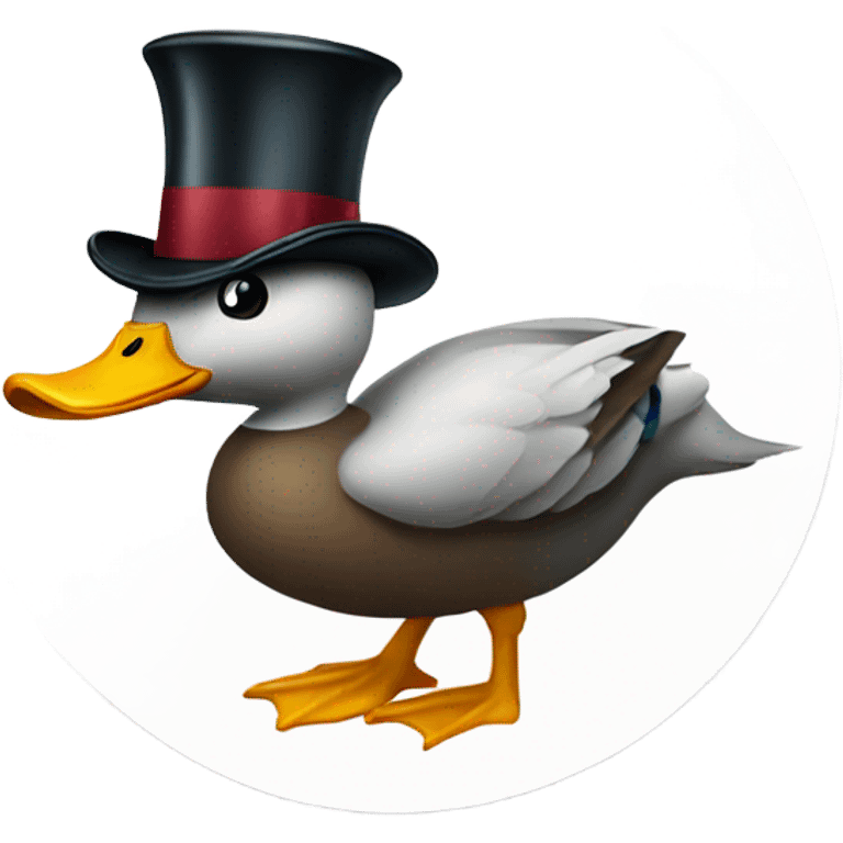 duck with tophat and monocle  emoji