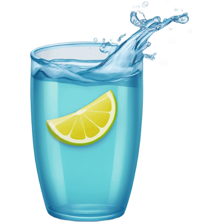 vaso de agua con limon emoji