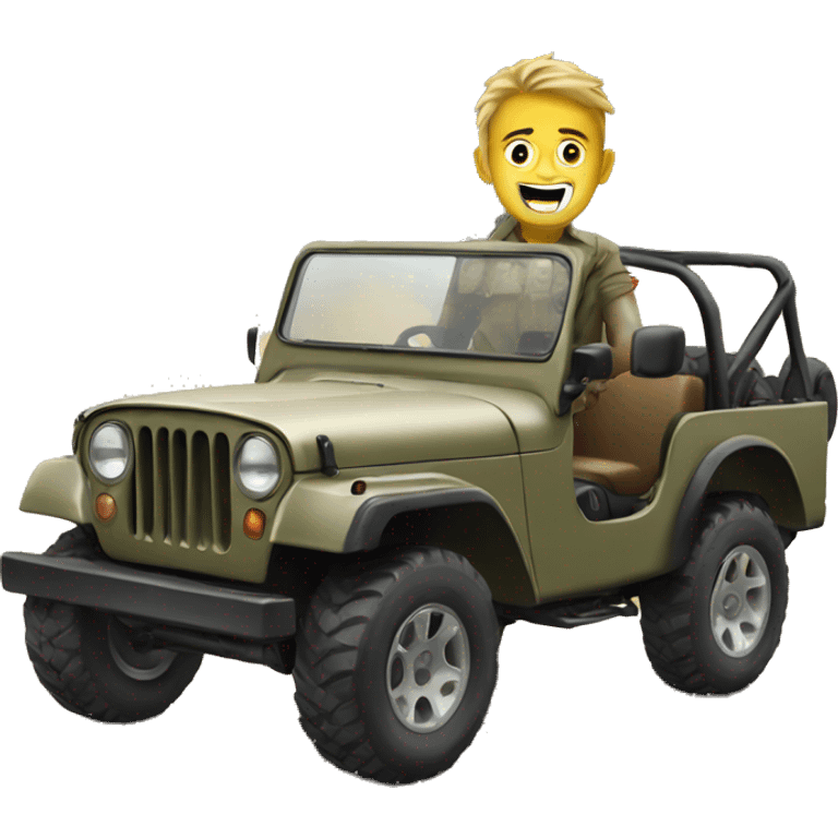 Aussie in a jeep emoji