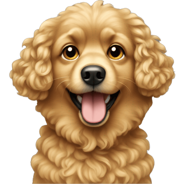 Golden small curly dog emoji