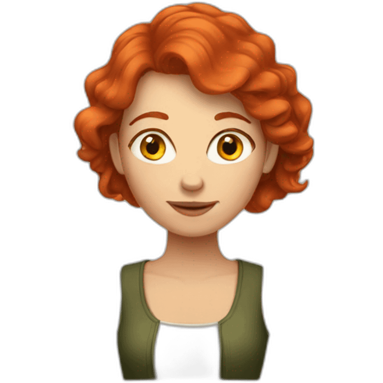 red headed woman emoji