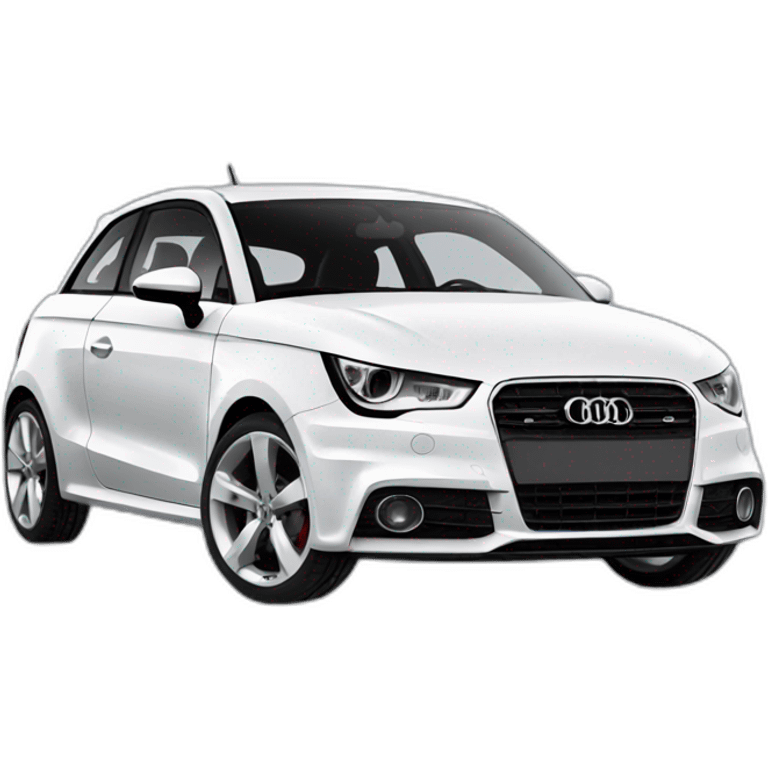 White Audi a1 s line 2011 emoji