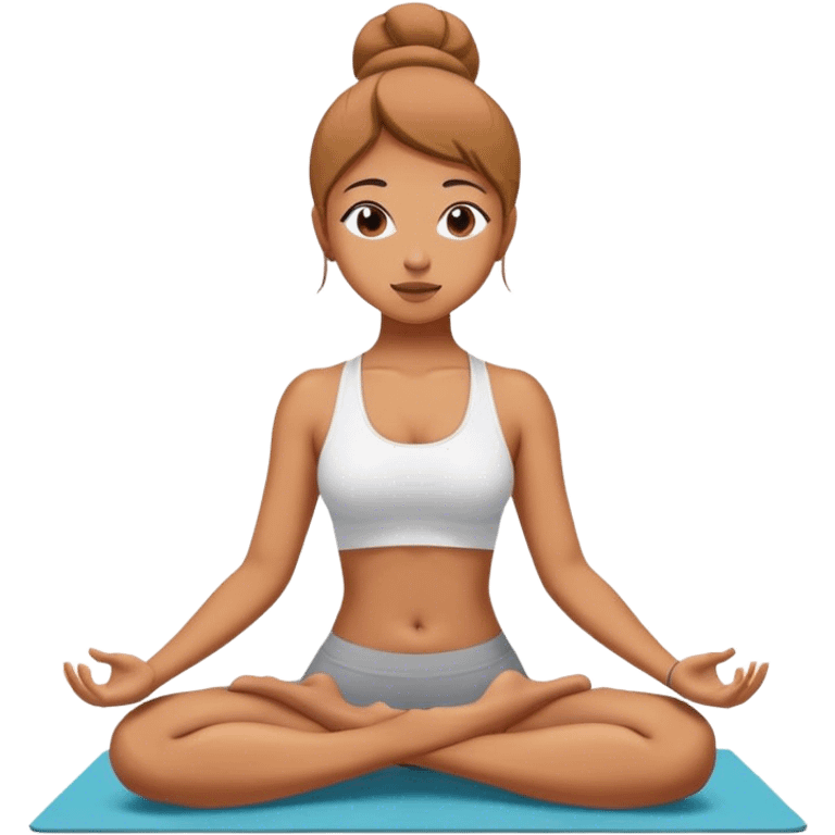 Girl doing yoga emoji