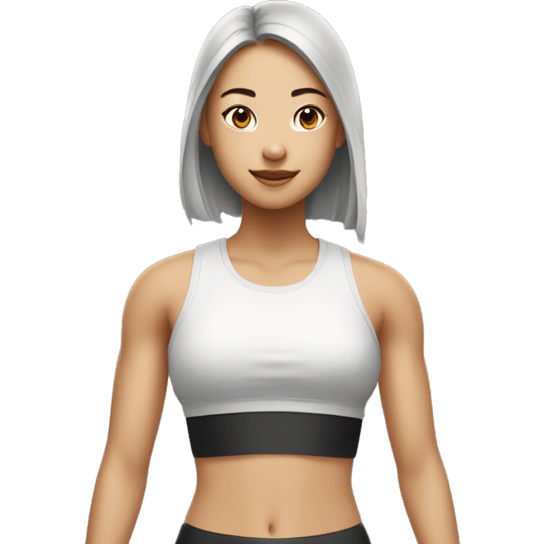 mart girl sport Asian workout emoji