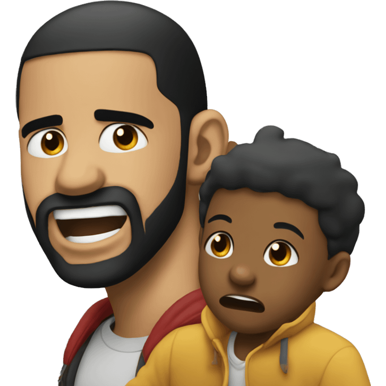 drake crying being chased by a child emoji