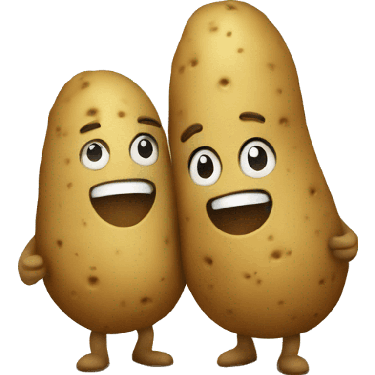 a potato couple holding hands emoji