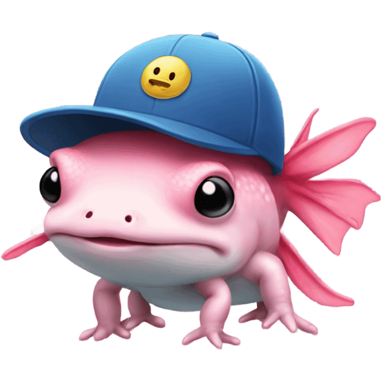 Axolotl Wearing a cap￼ emoji