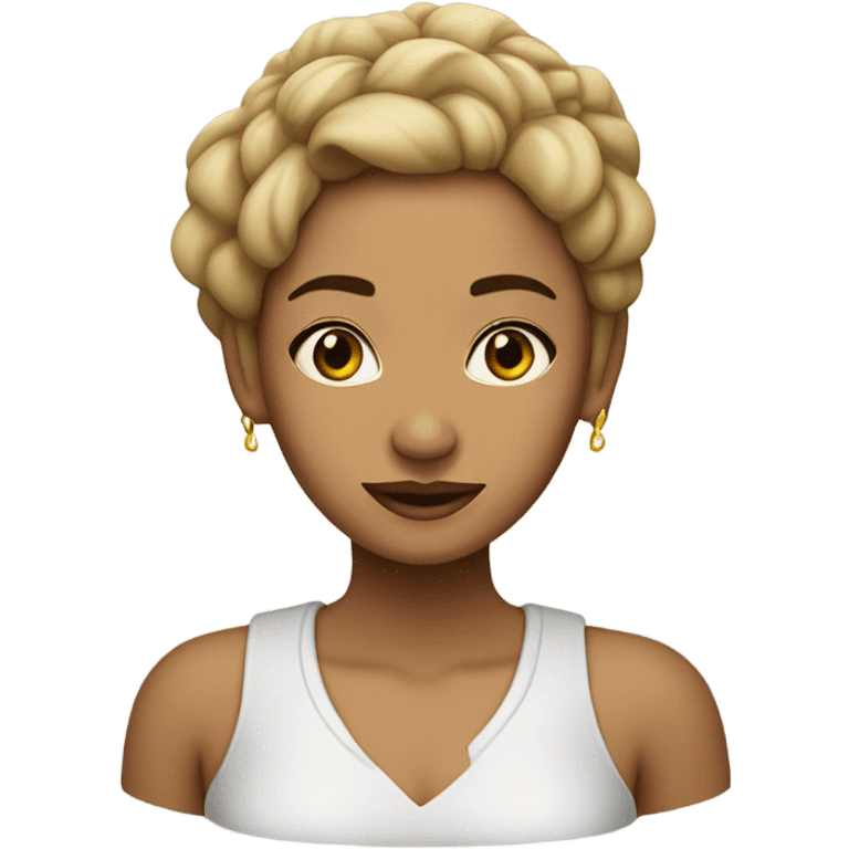 mujer morocha tez blanca emoji