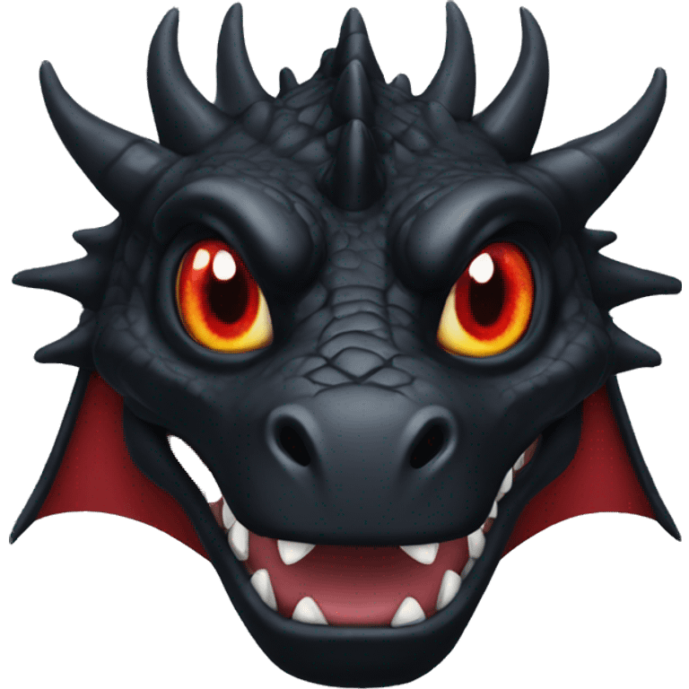 Red eyes black Dragon  emoji