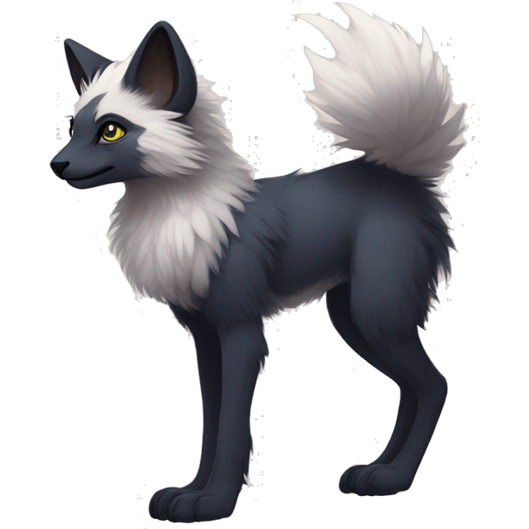  Cute Edgy Realistic Rare Fantasy Fluffy Slim Vernid-Trico-Melprin-species by LiLaiRa, by Falvie, full body emoji