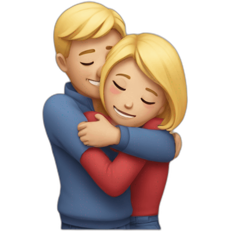 Hug and love emoji