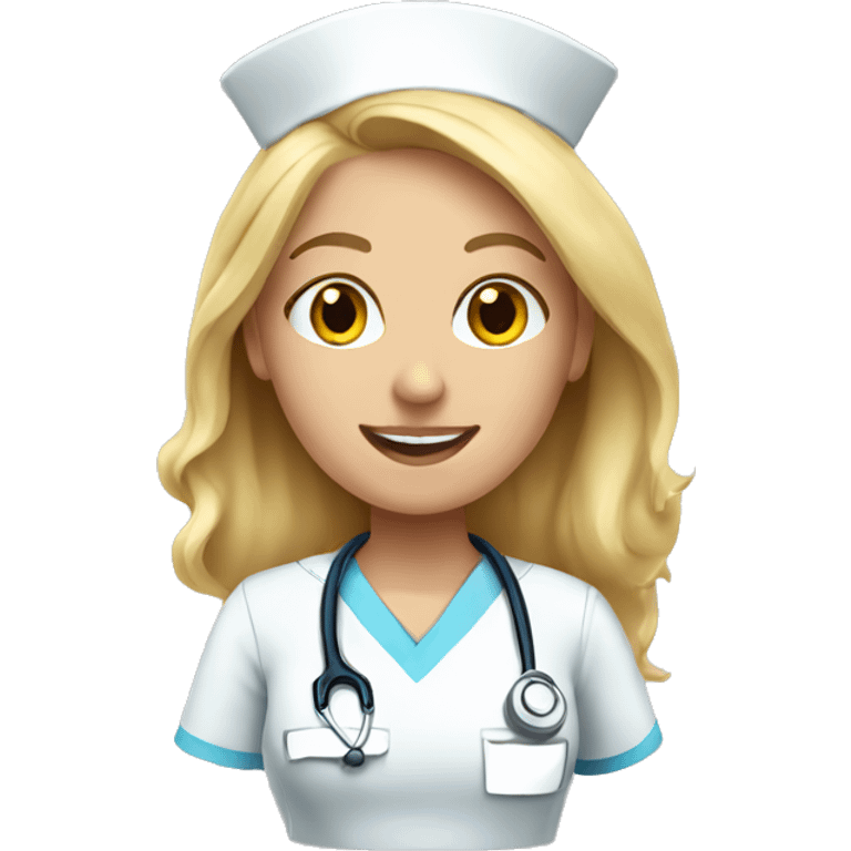 Blonde nurse emoji