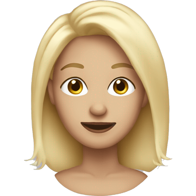 Women blonde celebreting emoji