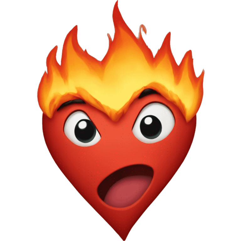 Flaming heart emoji