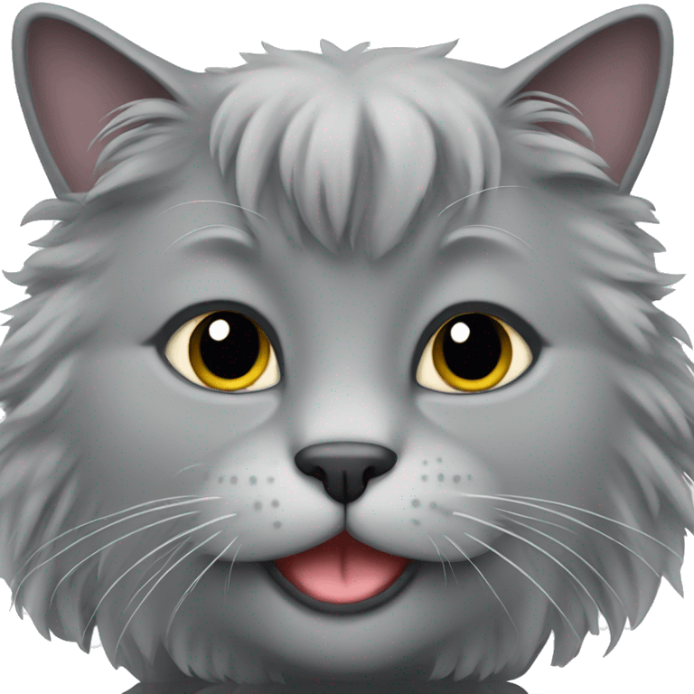 Grey fluffy cat emoji