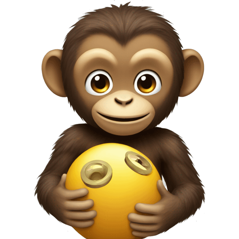 Monkey with toy emoji