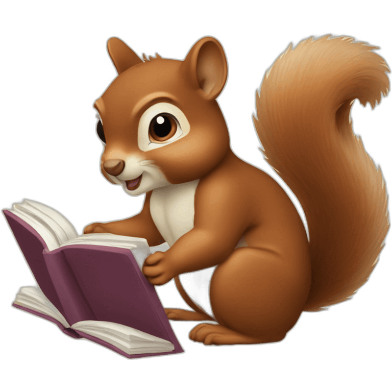 squirrel reading a book emoji