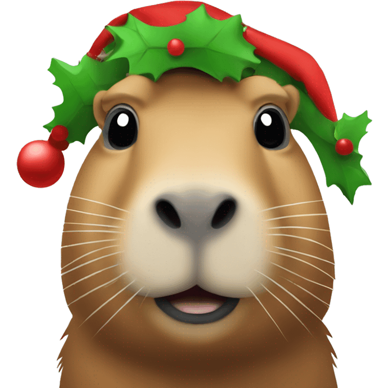 Christmas capybara  emoji