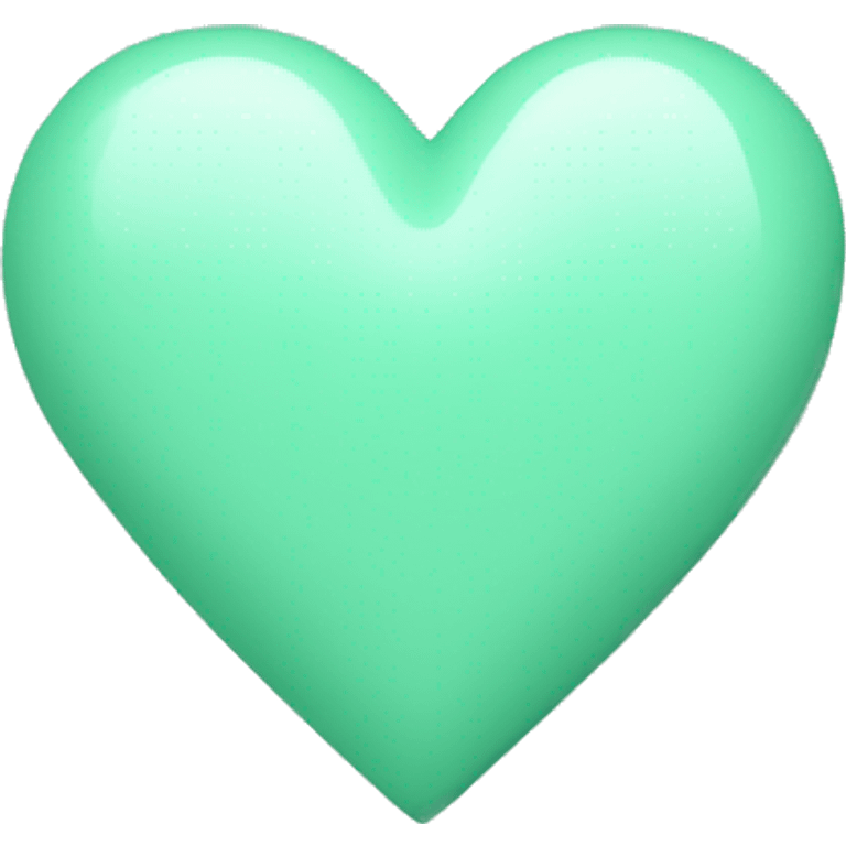 Mint green heart emoji