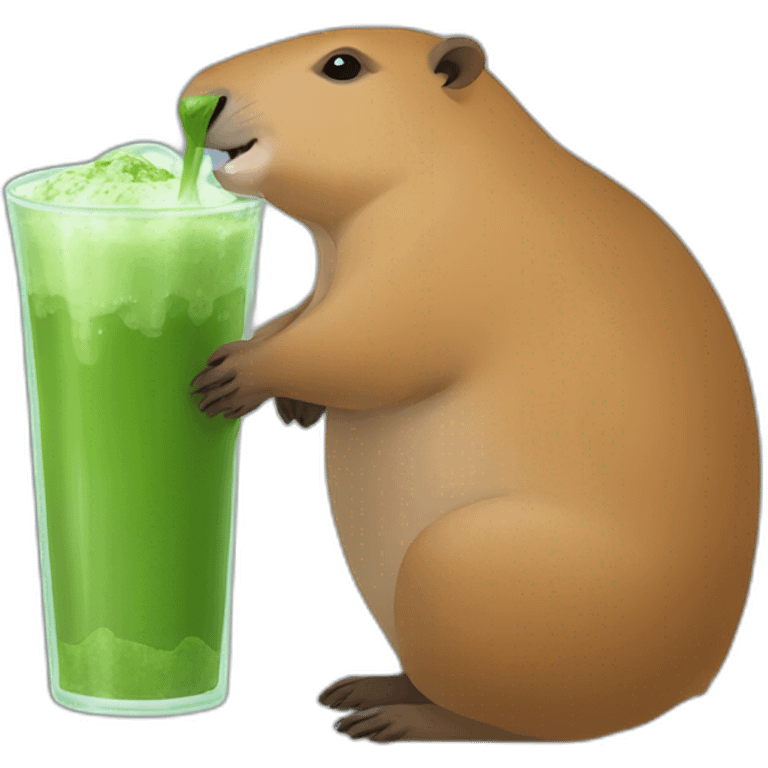 capybara-drinking-matcha emoji