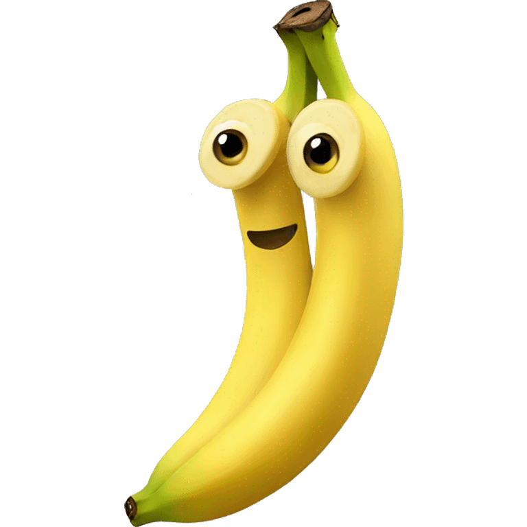 Banana with eyes and legs emoji