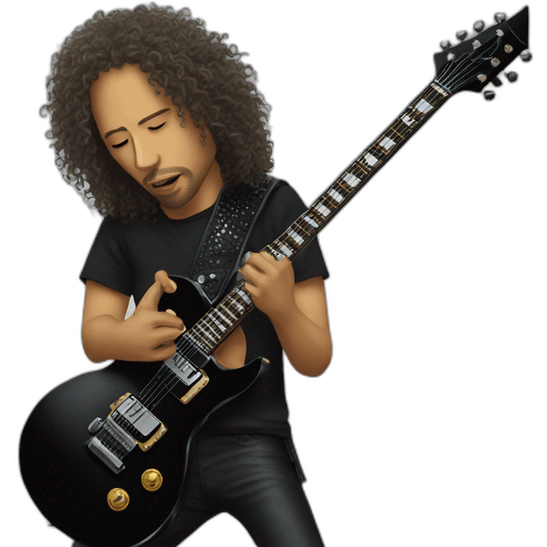 Kirk hammett whit his best guitar emoji