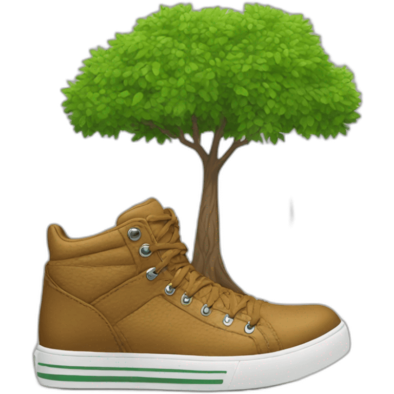 Tree with shoes on it emoji