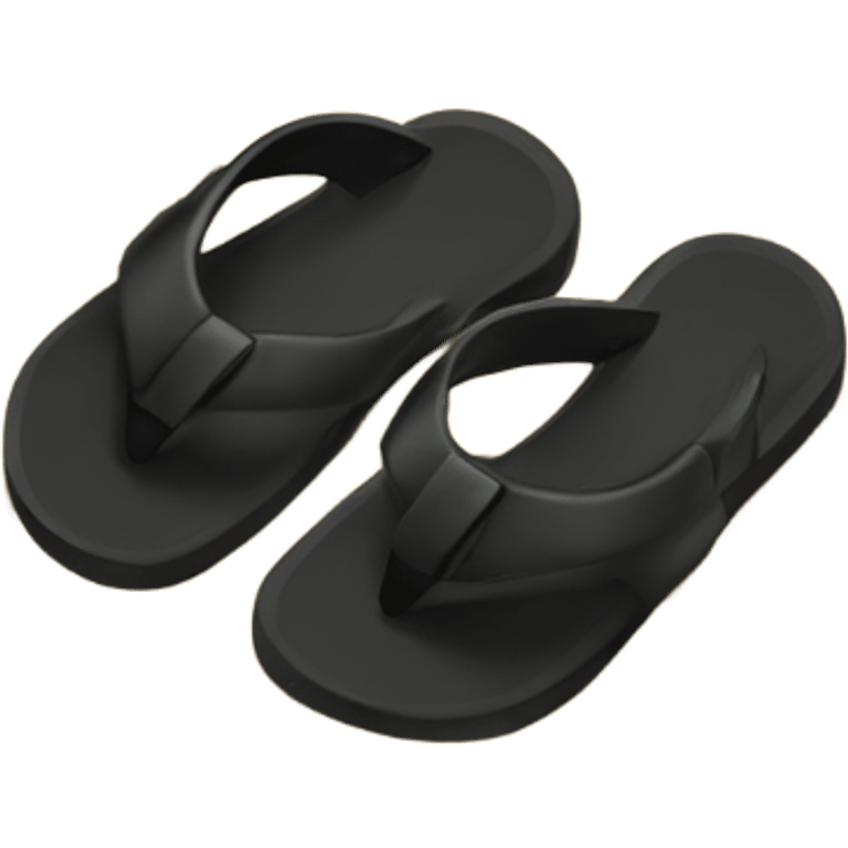 Black sandals lying on the sand emoji