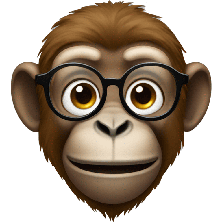 Monkey beauty with glasses  emoji