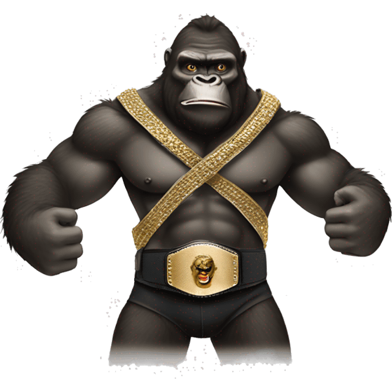 king kong holding mma belt on shoulder emoji