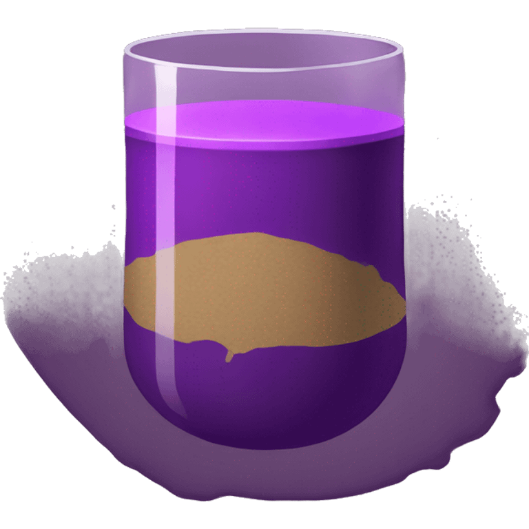 purple earth with glass of juice in the middl  emoji